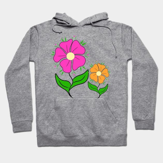 colourful flower meadow daisy flower pattern daisies Hoodie by rh_naturestyles